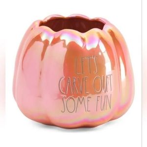 NIB Rae Dunn Pottery: Luster Pumpkin "Let's Carve out Some Fun" Bowl